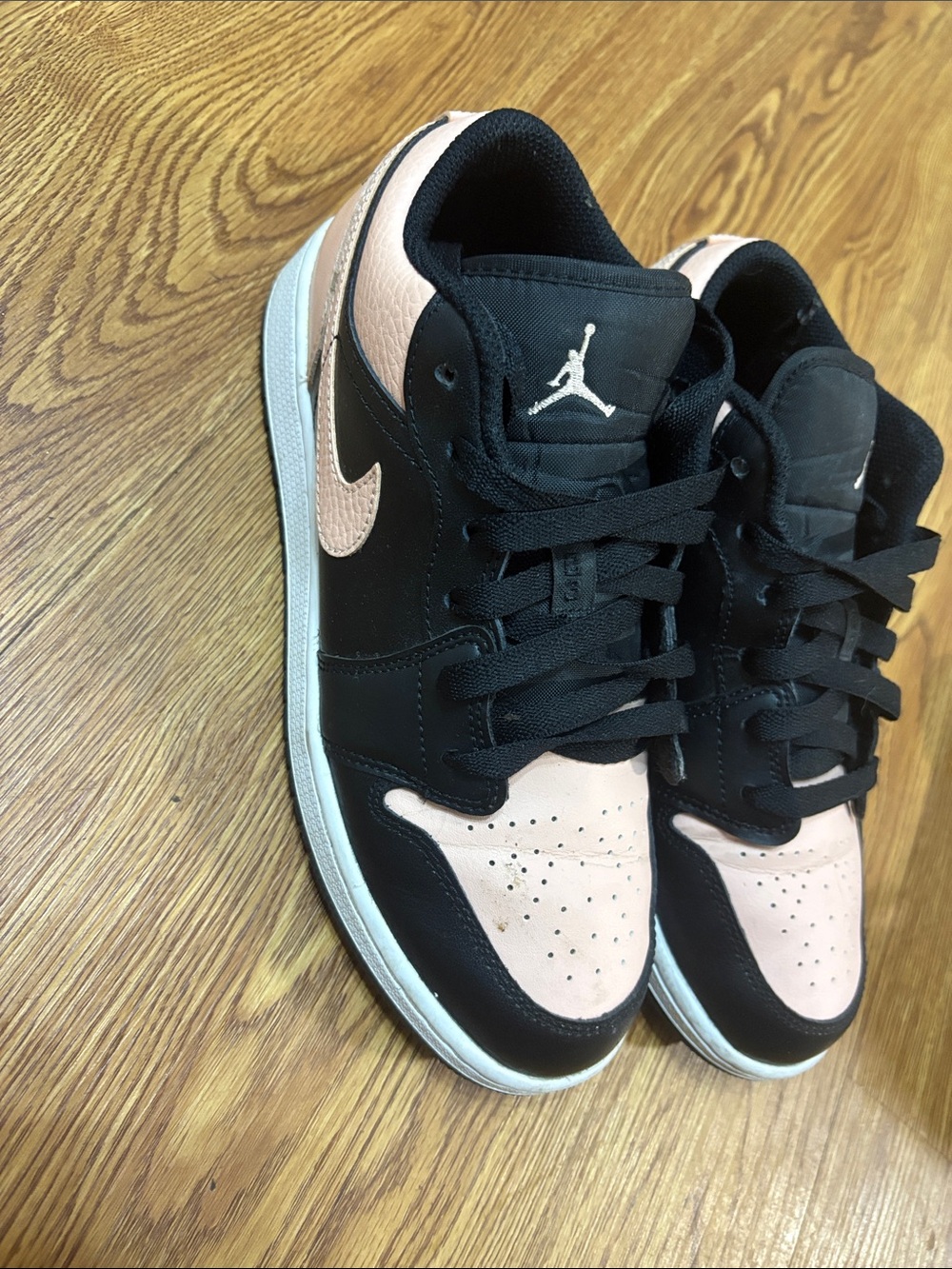 Jordan Black and Light Pink Low-Top Sneakers - Picture 2 of 7